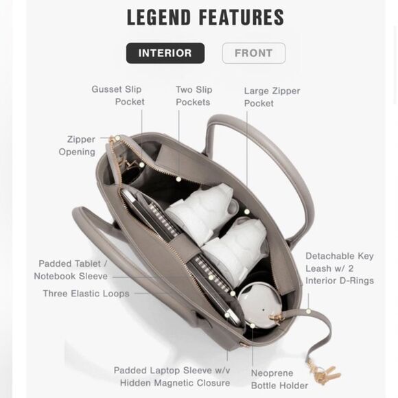 Dagne Dover Singature Legend Tote in Bleecker Blush - Picture 3 of 16